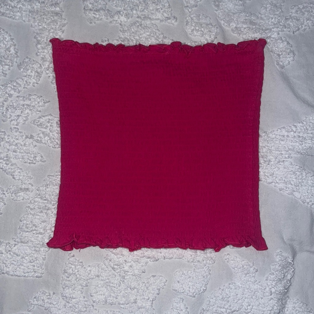 Hot pink tube top